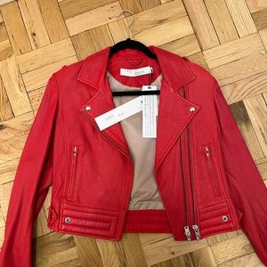 IRO Leather Jacket - RED NWT